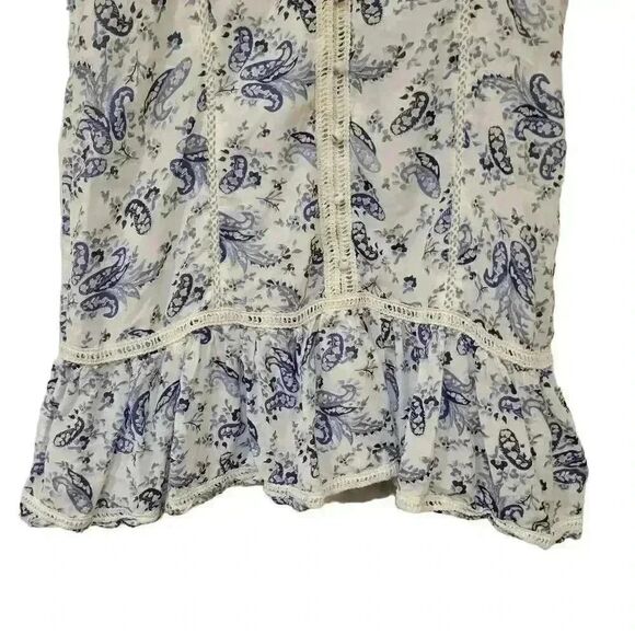 Lucky Women's Ivory & Navy Cotton/Rayon Floral Lined Sundress - Picture 4 of 14